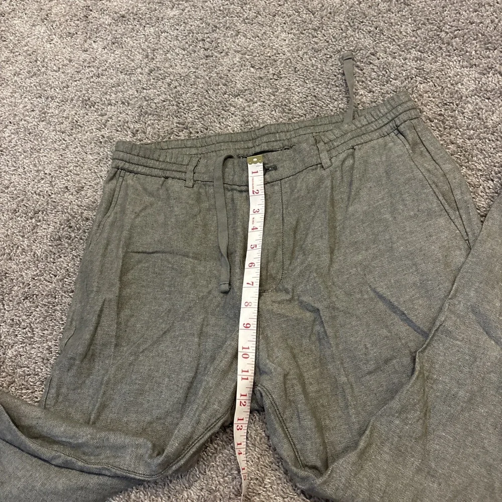 Banana Republic Pants Men's 33x30 Green Linen Blend Athletic Tapered Fit READ*